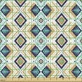 thumbnail image 2 of Ambesonne Abstract Fabric by the Yard Upholstery, Tribal Aztec Ornaments, 10 Yards, Orange Turquoise, 2 of 5