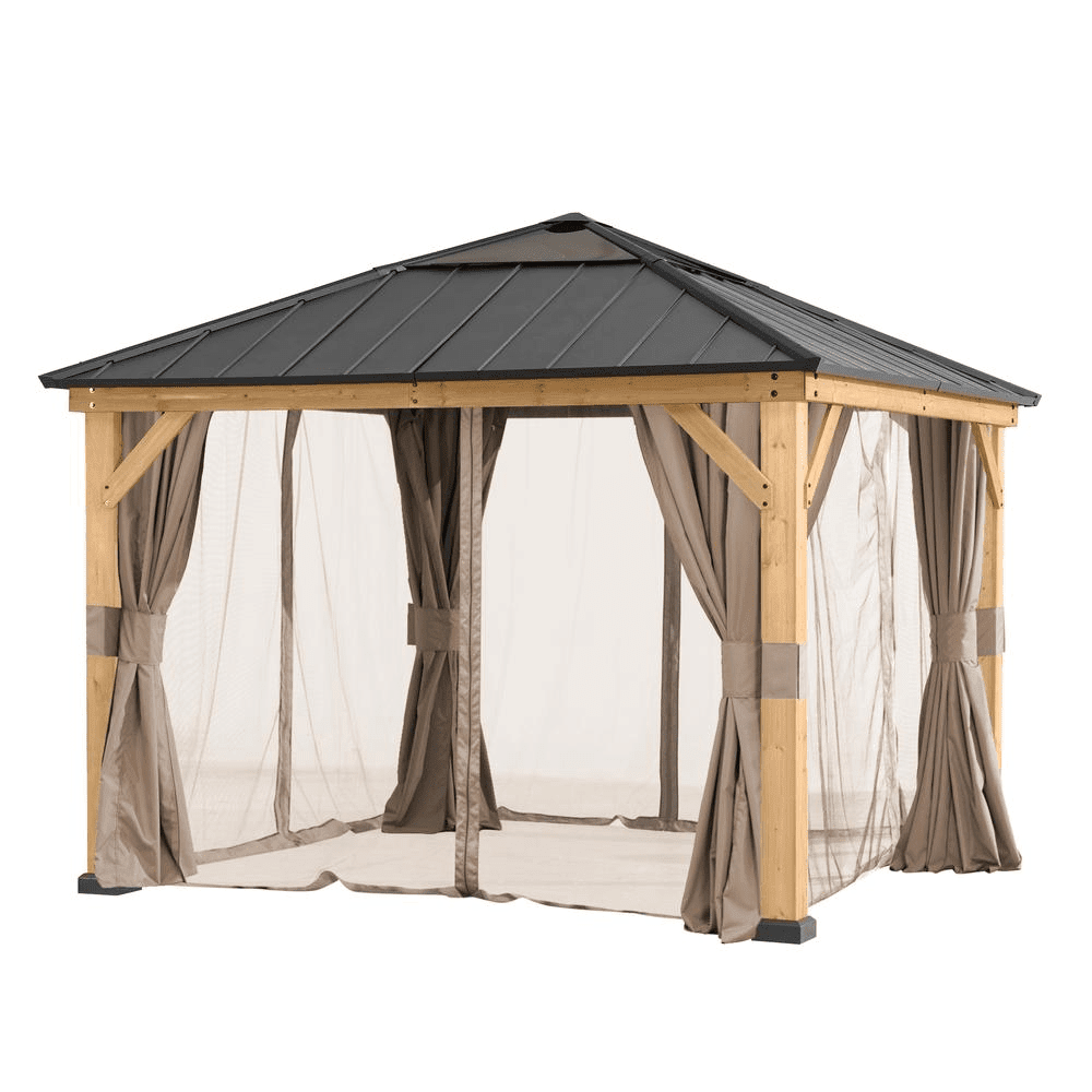Sunjoy Cedar Framed Gazebo - Thumbnail 2