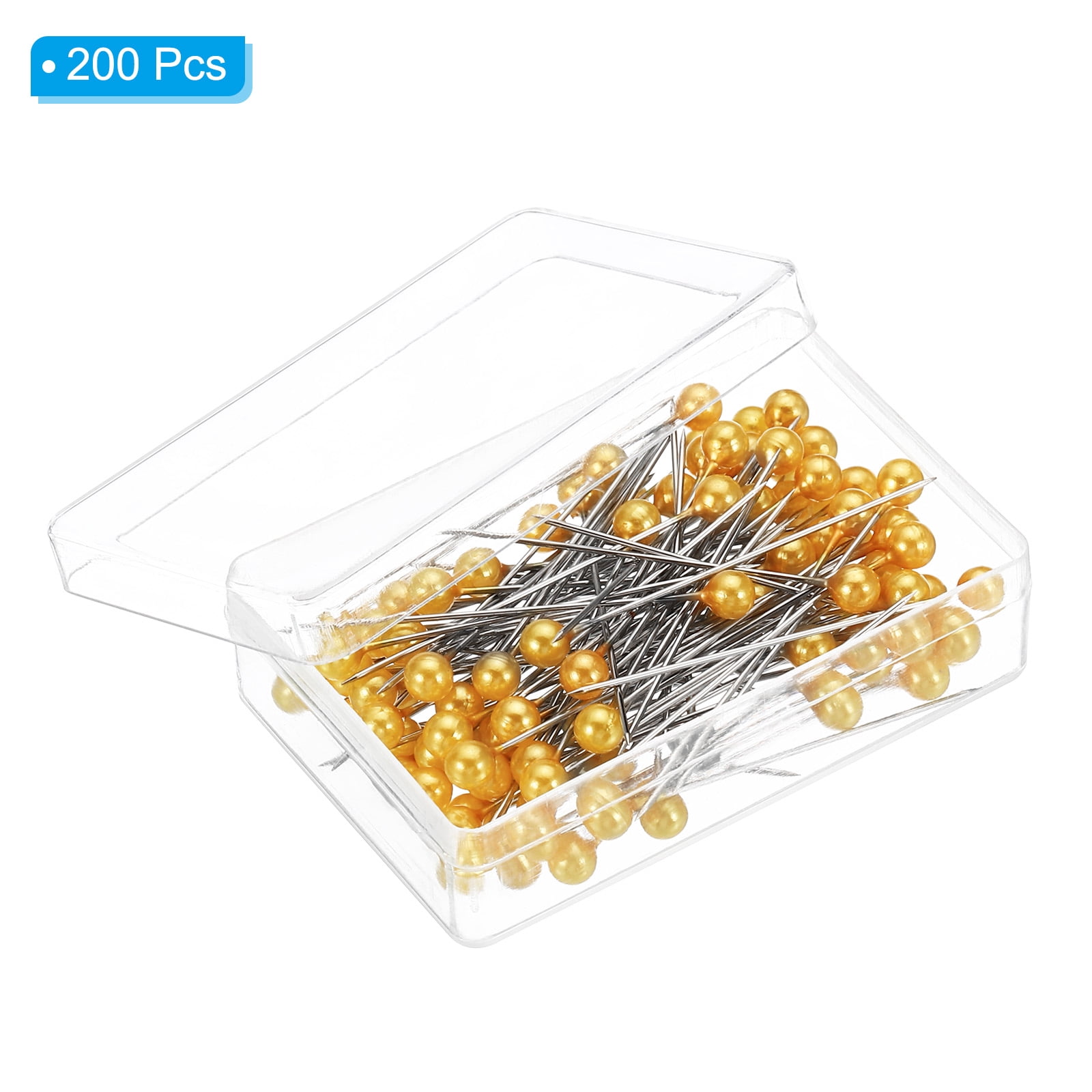 Unique Bargains Sewing Pins Straight Pin with Pearlized Ball Head for Craft Yellow