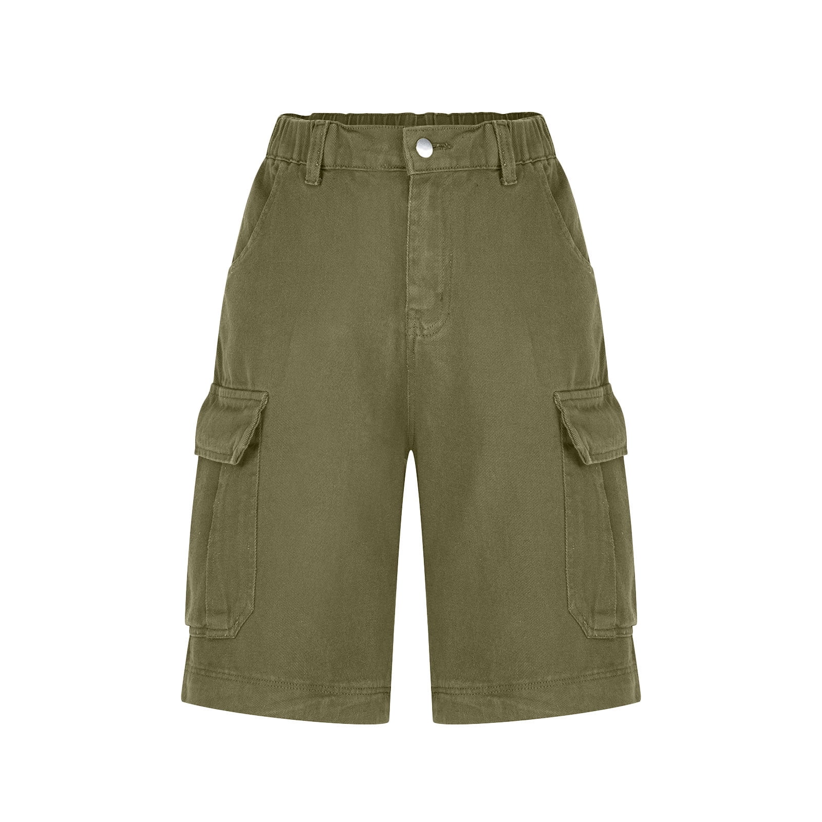 【SATIIIZ】Shiaro Cargo Bermuda Pants Xysaqa Women's Casual Twill Bermuda Cargo Shorts Summer Knee