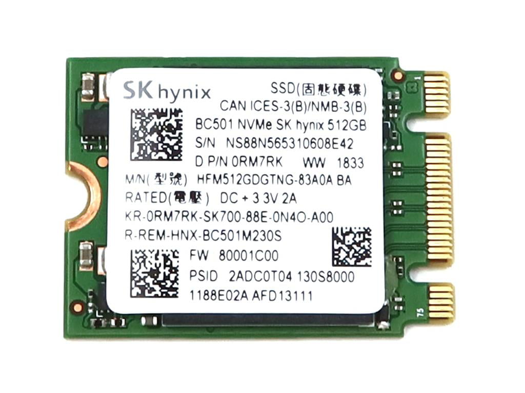 nvme 2230 unità Type BC501M230S Series PCIe 3.0 x2 SK Hynix BC501 512GB M.2 