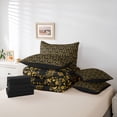 thumbnail image 6 of Feelyou Western Gold Damask Twin Bedding Sets 7pcs, Boho Butterfly Animal Comforter Set, 6 of 8