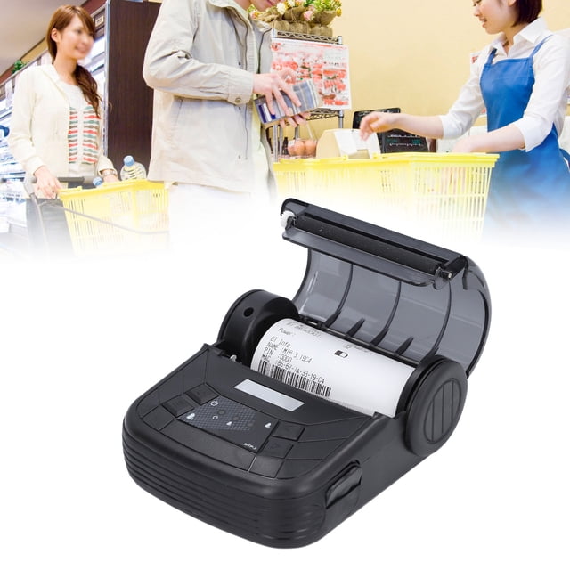 Receipt Thermal Printer, 80mm Portable Mini Printer, High Speed Low Noise Pocket Ticket Invoice Bill Printer