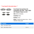 thumbnail image 2 of Front Brake Pad and Rotor Kit - Compatible with 2005 - 2006, 2008 - 2011 Mazda Tribute 3.0L V6 2009 2010, 2 of 2