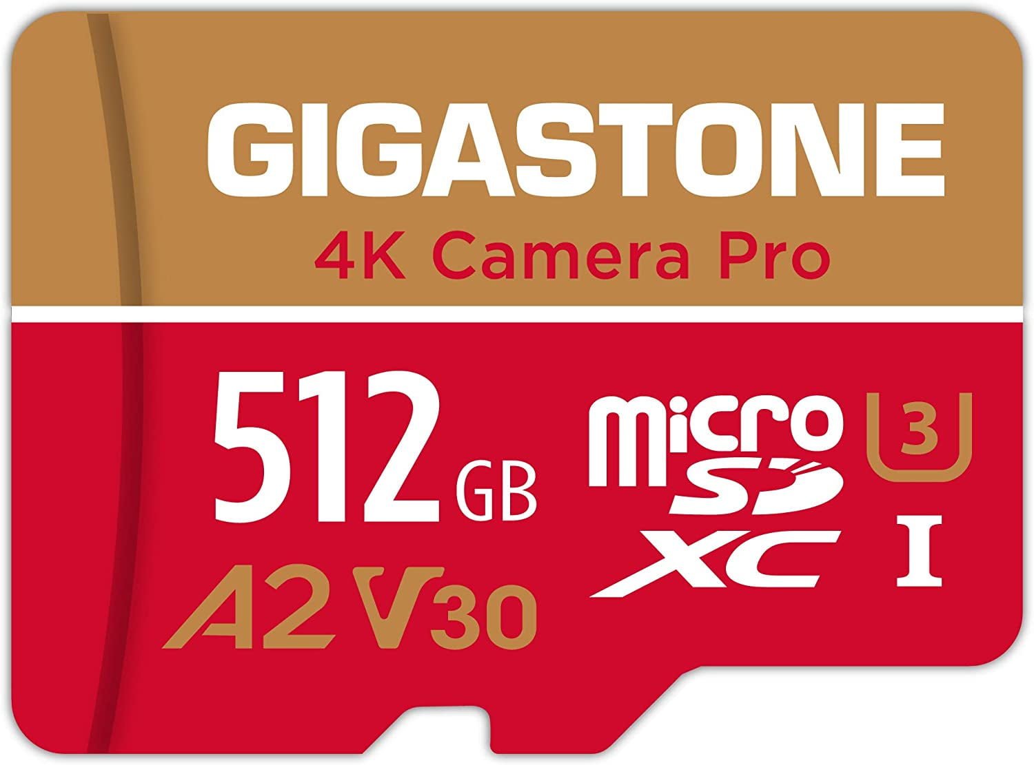 Gigastone 512GB Micro SD Card, 4K Video Recording, 4K Camera Pro