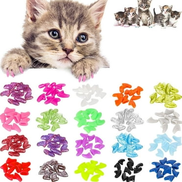 200 Pieces of Cat Paw Covers in 20 Colors