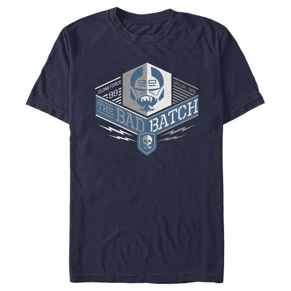 Men's Star Wars: The Bad Batch Square Logo Graphic Tee Navy Blue 2X Large