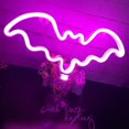 thumbnail image 4 of AMERTEER Neon Lighting Bat Shape LED Halloween Decoration, 4 of 10