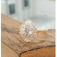 thumbnail image 2 of HeartsAndYou 4ct Round Cut Moissanite Ballerina Halo Engagement Ring for Women Women 18k Yellow Gold over Silver, 2 of 9