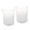 thumbnail image 1 of 2 Pcs 50 Ml Laboratory Plastic Water Liquid Measuring Cup Transparent, 1 of 5