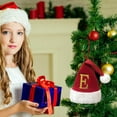 thumbnail image 2 of JeashCHAT 26 Initial Letter Christmas Hat Ornaments, Mini Red Plush Santa Hat Hanging Ornaments with Glitter Personalized Initial, Christmas Tree Decorations Xmas Gifts, 7.2" x 3.3", 2 of 6