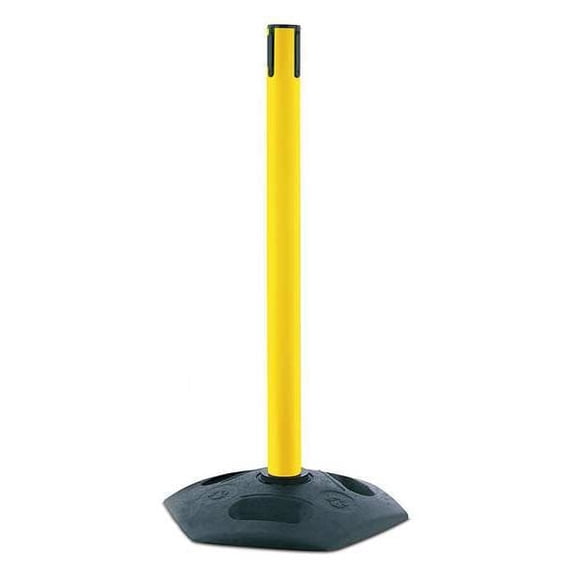 Tensabarrier Receiver Post,38 In H,Yellow 886-35-RCV