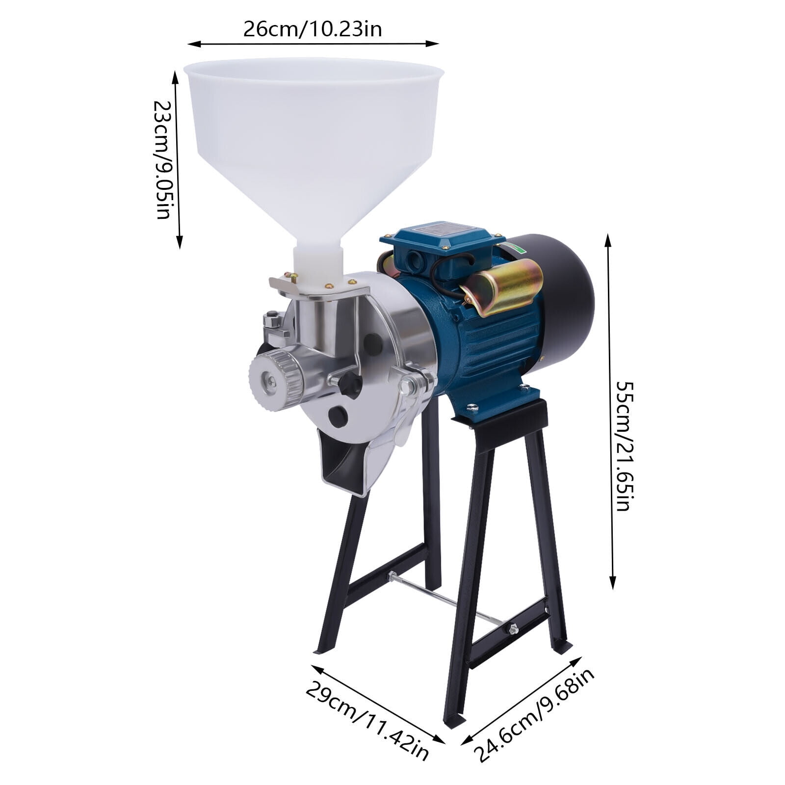 Electric Grain Mill Grinder Corn Grinder 110V 2200W Commercial Corn Mill Grinder for Grinding Wheat, Rice, Corn, Sorghum, Soybeans, Rice Noodles