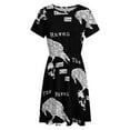 thumbnail image 4 of Edgar Allan Poe The Raven Poem Short Sleeve Dress Women Summer Evening Dresses Ladies Sundress, 4 of 7