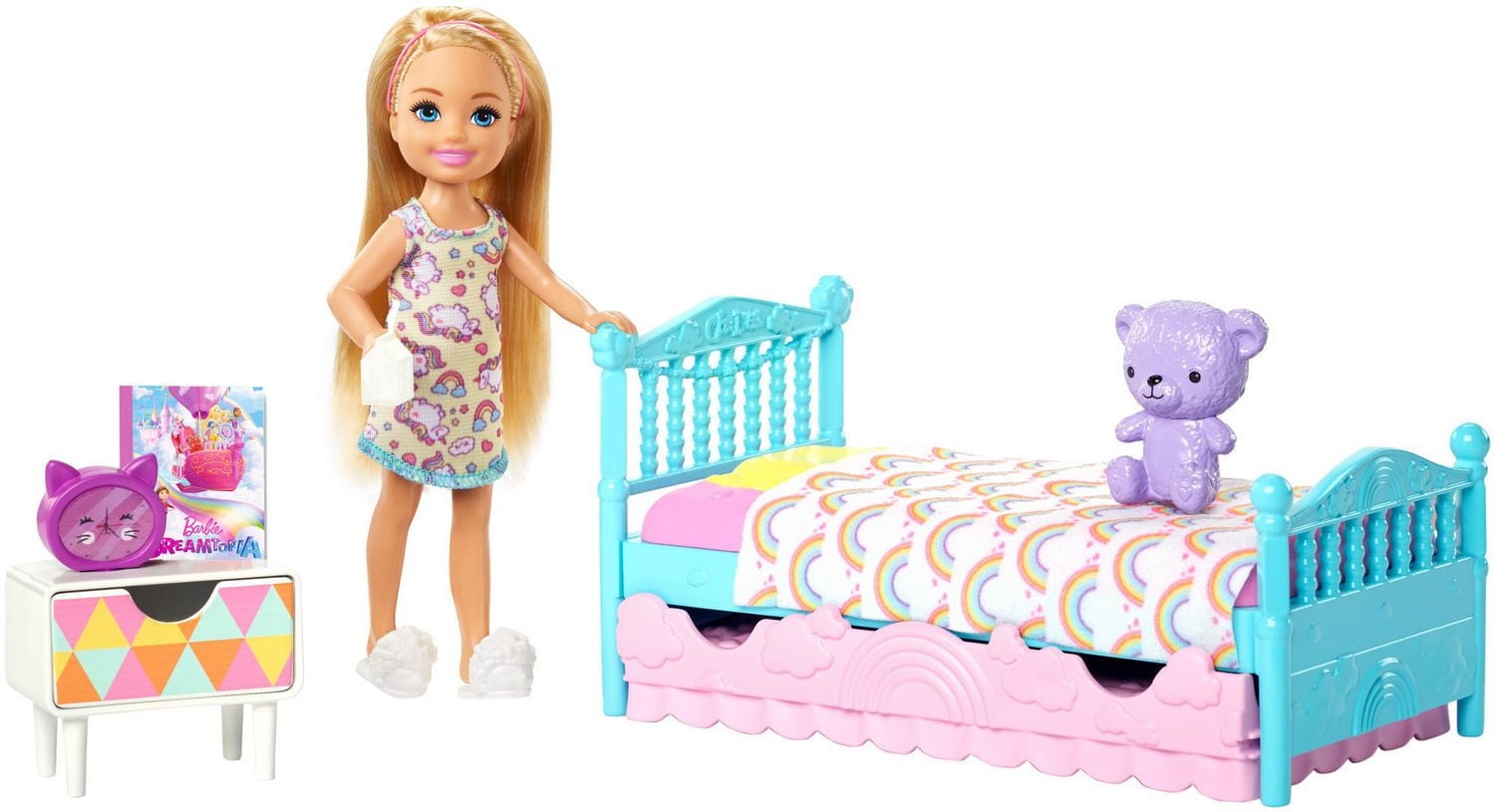 Barbie Club Chelsea Bedtime Doll & Playset