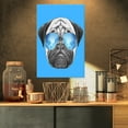 thumbnail image 1 of Chien Carlin avec Miroir Lunettes de Soleil - Impression sur Toile Animal, 1 of 3