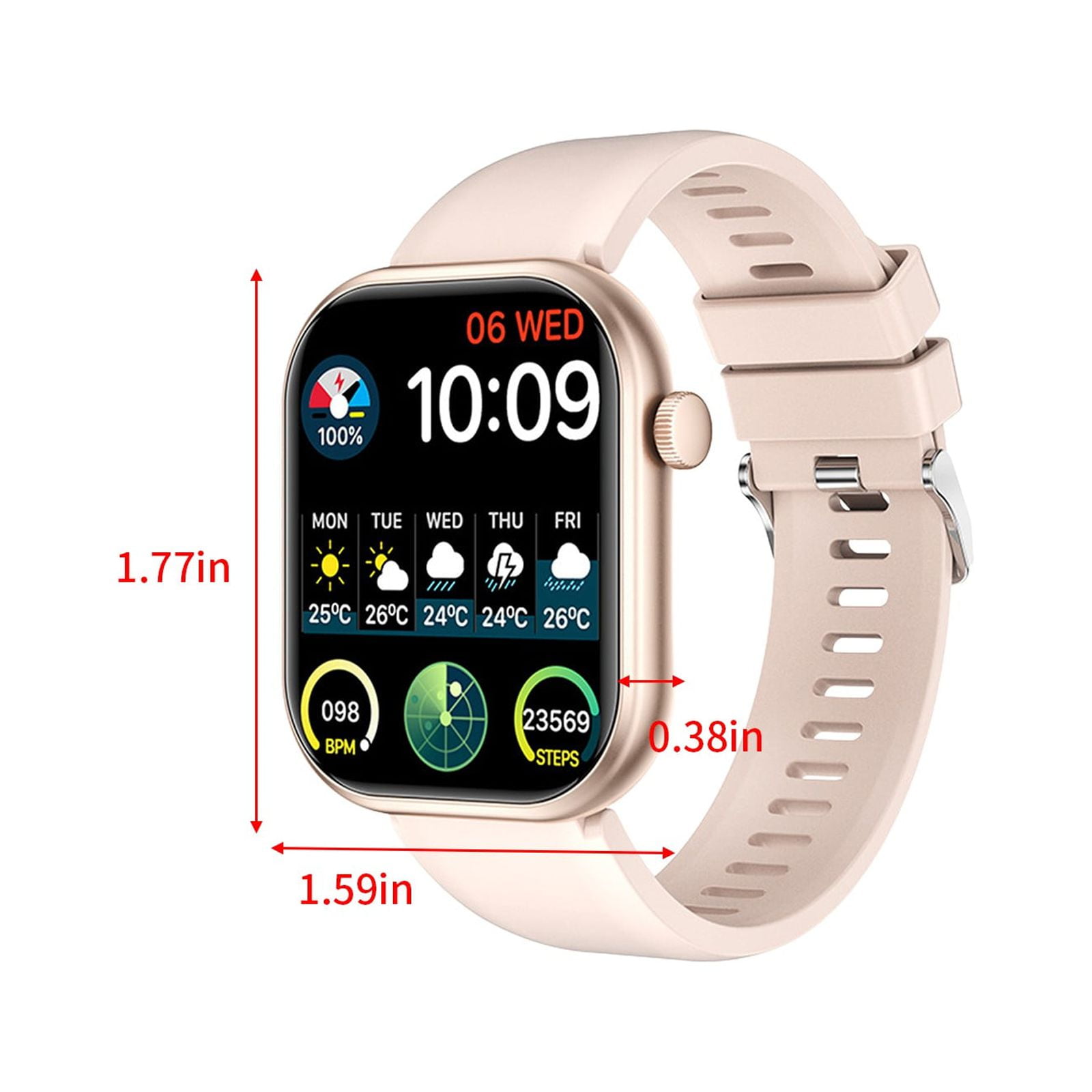 SPOORYYO Smartwatch with 2.01-Inch HD Screen, Bluetooth Calls, IP67 Waterproof, Multiple Sports Modes, Long Battery Life, Sedentary Reminder, and Message Notifications