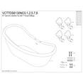thumbnail image 3 of Aqua Eden VCT7DS6130NC8 61-Inch Cast Iron Oval Double Slipper Clawfoot Tub (7-Inch Faucet Drillings) in White/Brushed Nickel, 3 of 6