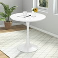 thumbnail image 3 of Gymax 32'' Modern Tulip Kitchen Table Round Dining Table w/ MDF Top & Metal Pedestal Base, 3 of 10