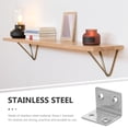 thumbnail image 3 of 10pcs L Bracket Stainless Steel Corner Brace Shelf Support Bracket Mount, 3 of 6