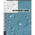 thumbnail image 5 of Pack of 2 Outdoor Pillow Covers, Mid Century Absrtact Geometric Blue Brown Gery Waterproof Square Throw Pillowcase Cushion Decorative Pillow Covers for Couch Patio Tent, 16x16 in, 5 of 6