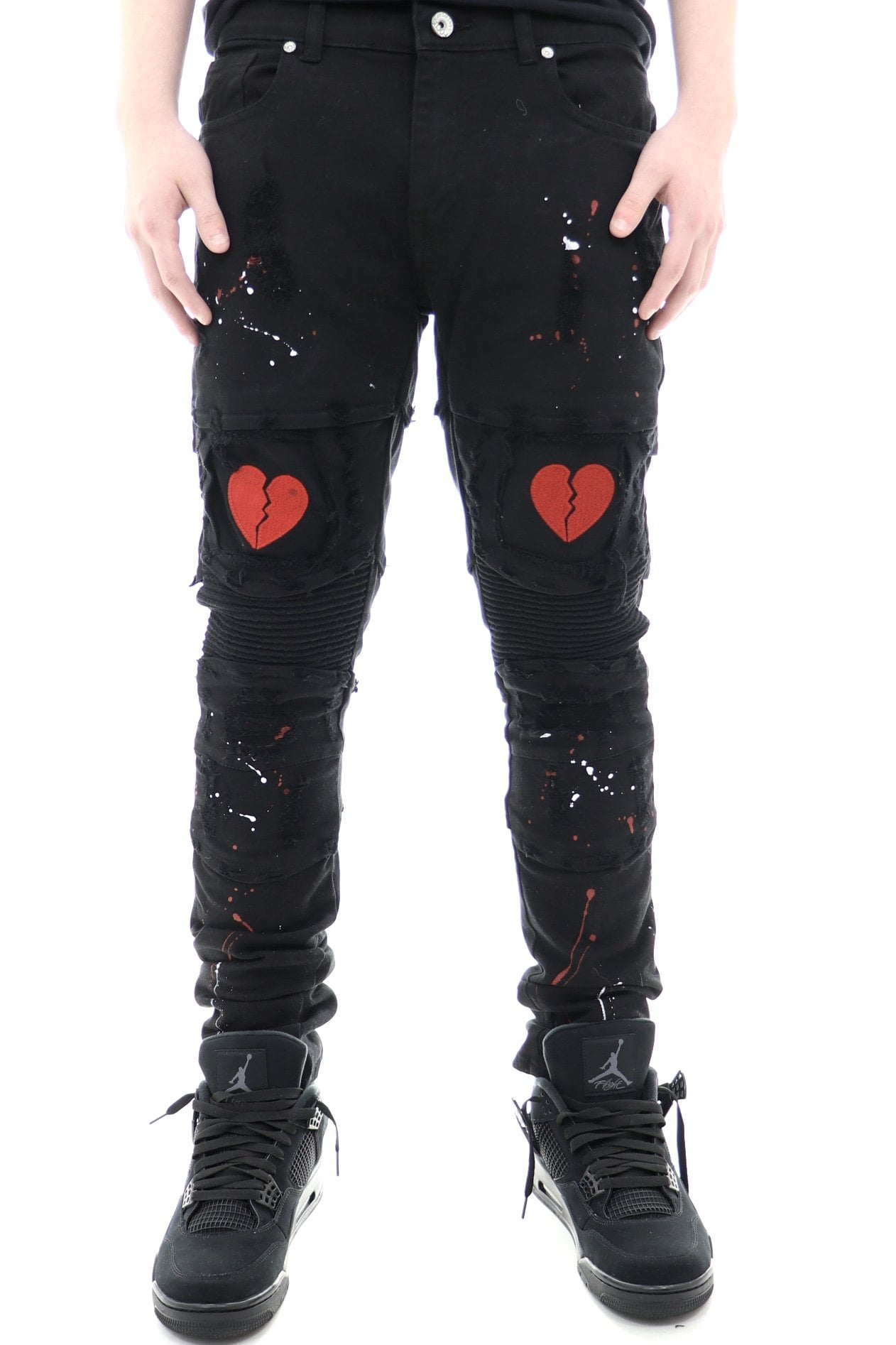 Focus Moto Heart Denim 38W/34L BLACK 