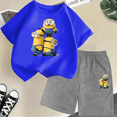 thumbnail image 3 of Conjunto de camiseta y pantalones cortos de dibujos animados de Minions Despicable Me para niños y adolescentes de verano de 2024, ropa para niños y niñas, camiseta de manga corta, traje de moda, 3 of 5