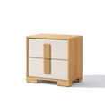 thumbnail image 4 of LuxenHome Natural and White 20.7-Inch Tall 2-Drawer Nightstand End Table, 4 of 12