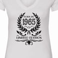 thumbnail image 4 of Inktastic Born in 1965 Limited Edition Women's V-Neck T-Shirt, 4 of 5