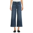 thumbnail image 6 of Time and Tru Women's High Rise Wide Leg Crop Utility Jeans, 26.5" Inseam, Sizes 2-20, 6 of 6