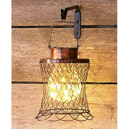 Rustic Chicken Wire Fluted Lanterns Decorative Lighting With Down
