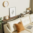 thumbnail image 4 of 94.4" Long Console Table with Charging Station, Sofa Table with 2 Power Outlets & 2 USB Ports, Metal Frame, with Extension Cord, Behind Couch Table for Living Room Entryway, Rustic Brown, 4 of 12