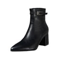thumbnail image 3 of Taqqpue Women's Ankle Boots Pointed Toe Side Zip Slip On Mid Heel Comfortable Dress Booties for Women Size 5.5-10.5 Fashion Dress Shoes Fall Winter Footwear Casual Walking Daily Wear, 3 of 10