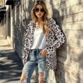 thumbnail image 5 of SCRAWLGOD Leopard Print Fall Cardigan Sweaters for Women Lightweight Jackets Casual Size 2XL Long Sleeve Work Cardigan for Women Long Loose Womens Cardigan with Pockets for Party, 5 of 7