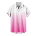 thumbnail image 4 of Hvot&aat Men's Summer Gradient Shirts Button Down Short Sleeve Tops Casual Fashion Lapel Blouse With Pocket, 4 of 5
