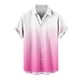 thumbnail image 4 of Mens Casual de Manga Corta Botón Abajo Camisas Gira Cuello Gradación Blusa de Impresión, Suelto Ajuste Poliéster Camisa de Verano, Lavado a Mano Casual, 4 of 6
