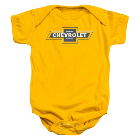 

Chevrolet Blue And Gold Vintage Bowtie Infant Snapsuit Gold