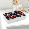 thumbnail image 6 of American Flag PU Leather Jewelry Box Organizer with Removable Compartment - Portable Decorative Jewelry Boxes, 6 of 6