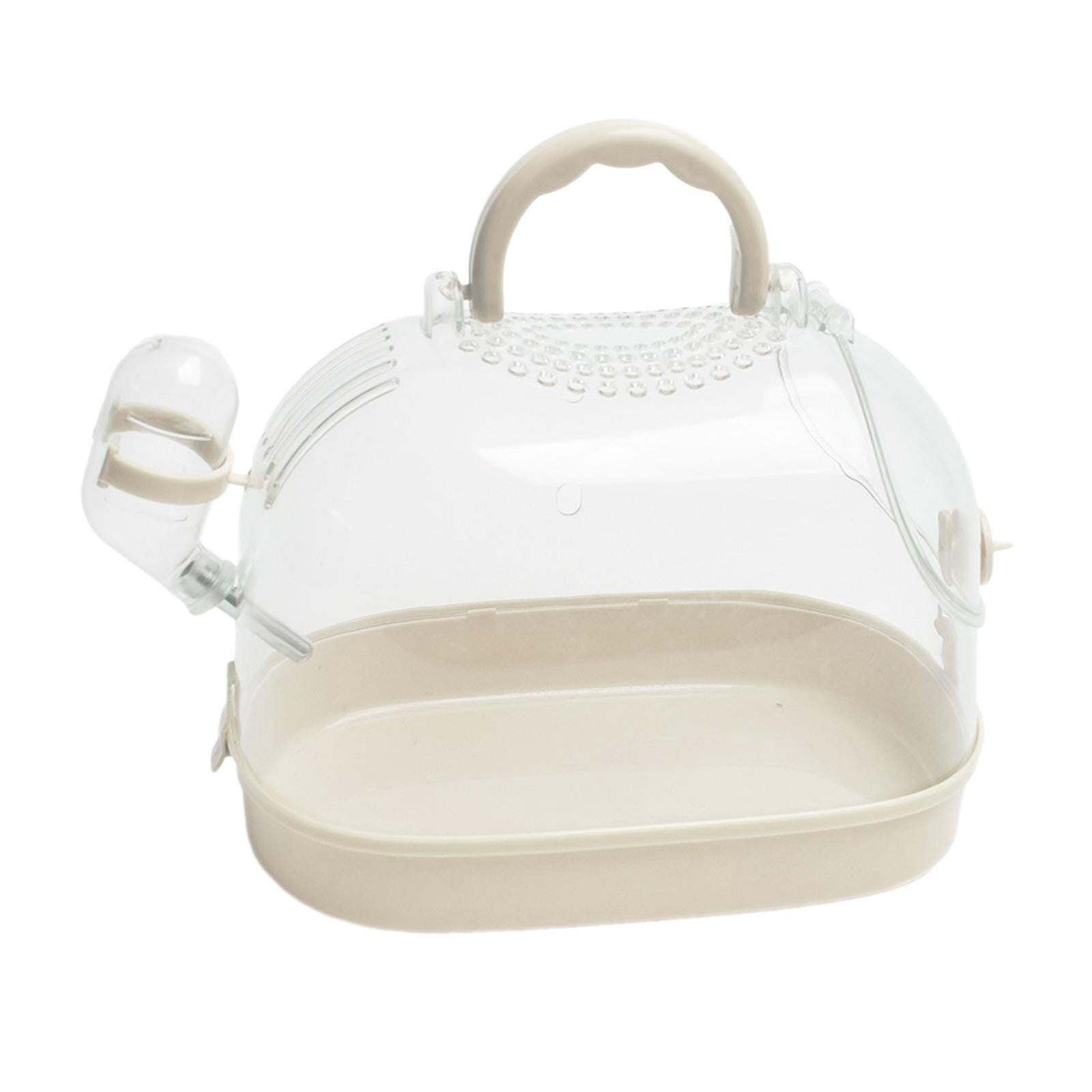 TOOYFUL Hamster Carrier Cage Clear Guinea Pig Cage for Mice Chinchilla Small Animals white