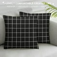 thumbnail image 3 of Wuche Personalized Black and White Check Gingham Grid Pattern Rectangle Decorative Pillowcases Retro Zippered Standard Pillow  One Sided Multiple specifications, 3 of 5