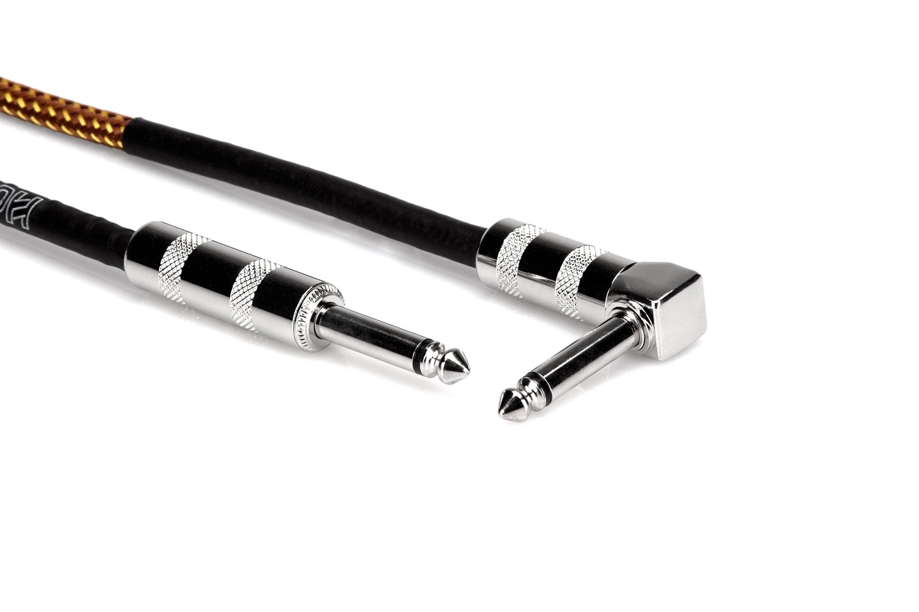 Hosa Tweed Guitar Cable Straight to R-Angle 18FT  [PROFESSIONAL AUDIO]