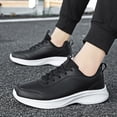 thumbnail image 5 of XIMIN Men's Orthopedic Leather Shoes: Arch Support Plantar Fasciitis Flat Feet Sneakers, Lightweight Business Work Orthotic Thick Sole Foot Heel Pain Relief Oxfords (9.5, Dark Gray), 5 of 8