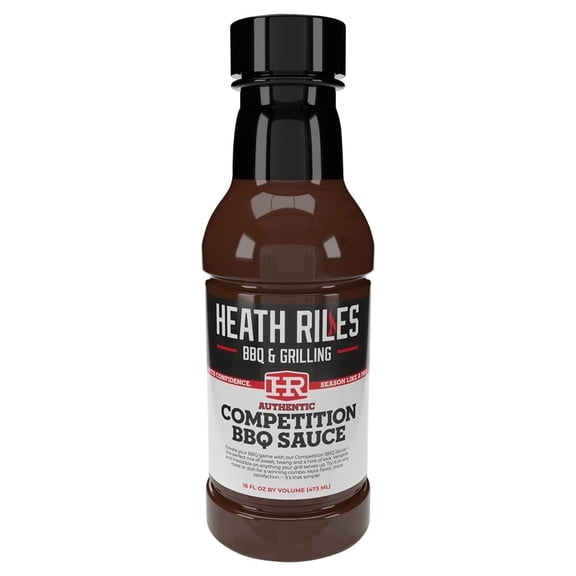 Heath Riles BBQ Competition Barbecue Sauce, Champion Pitmaster Recipe, Bottle 16 oz.