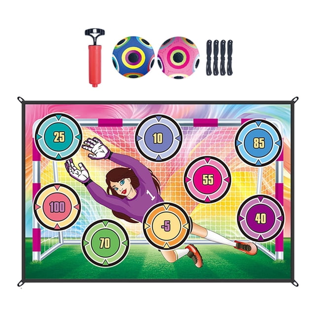 MERIGLARE Soccer Ball Game Set Football Game Set Flannel Target Target Toss Party Game C