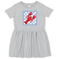 thumbnail image 3 of Inktastic Lobster Checkered Stamp Coastal Girls Toddler Dress, 3 of 5