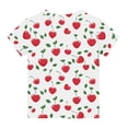 thumbnail image 5 of Ugoldhm Girls Short Sleeve Tops Lightweight Tees Casual Cute Print Crew Neck Summer T-Shirts Kids Clothing Size 3-14, 5 of 7