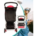 thumbnail image 4 of AmorosO Single Stroller - Baby Stroller with Four Wheels - Lightweight Stroller - Convertible Stroller with Extra Storage Space - Foldable Stroller with Sun Protection Hood Cover (Red), 4 of 5