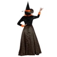 thumbnail image 2 of Costume Adulte Sorcière Orange Scintillante, 2 of 3