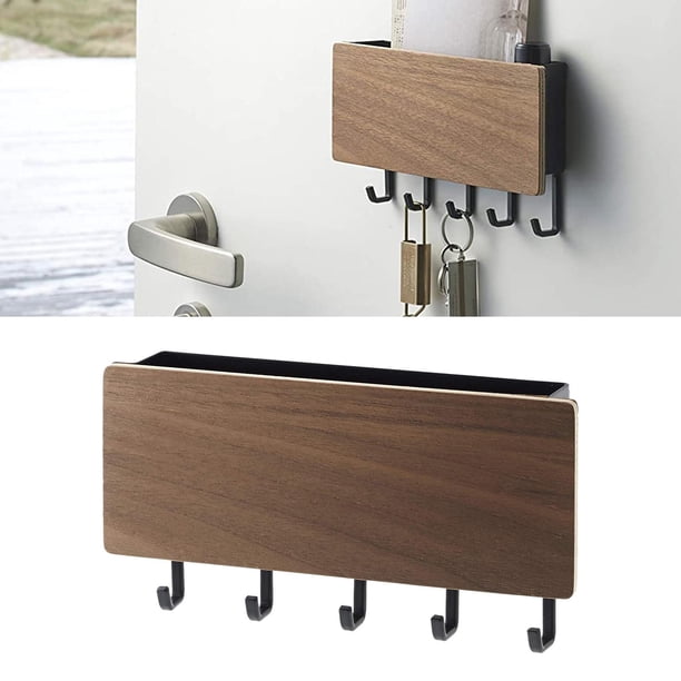 Inicio Soporte de Pared Soporte para Llaves Organizador Gancho Almacenamiento Decoración Ave - Madera Oscura Macarena Ganchos para colgar en la pared