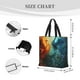 thumbnail image 3 of Fotbe Red And Blue Fire Peacock Bolsa Tote con Estampado para Mujer, Bolsos con Cremallera, Bolsa de Hombro Casual de Gran Capacidad con Bolsillos Internos, 3 of 7